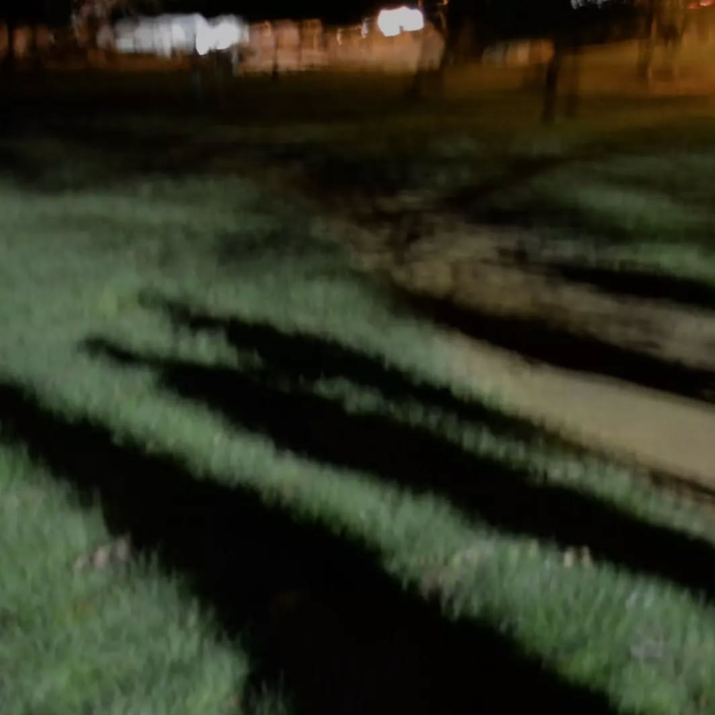 Shadows of people standing together for the vigil.